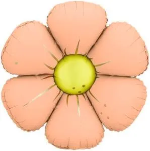 25" Ромашка персиковая, сатин (для воздуха) / Китай 27427