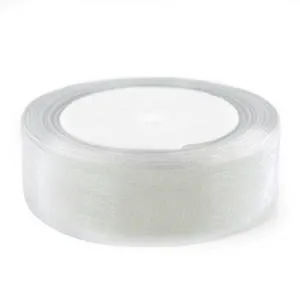 Лента Органза 2.5 см.*22.85 м Белый / О251001/ О251042