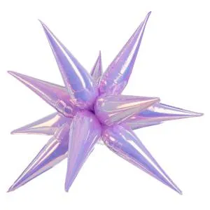 3d Звезда составная 40" Хамелеон, сиреневый перламутр (Китай) / 24916