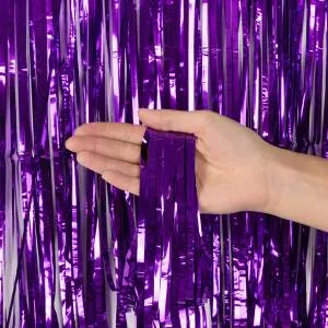 Занавес "Дождик" фиолетовый металлик 100*200 см. (Китай)  6233566