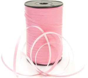 Лента 5мм х500м 2х ст пудровый/белый P0557/1302-1355