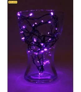 Гирлянда метражная 9 м. ФИОЛЕТОВЫЙ 100 ламп, темная нить