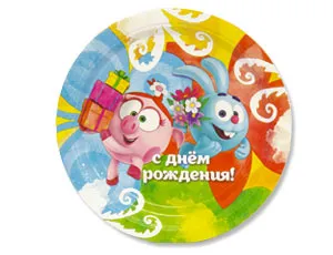 Тарелки  "Смешарики" 23 см. 8 шт.