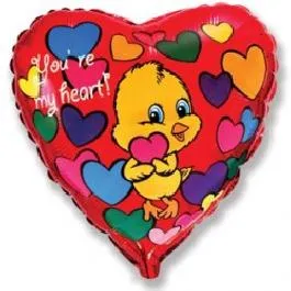 18" Сердце Влюбленный цыпленок (Flexmetall)
