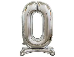 30" Цифра на подставке "0" серебро/ Китай 1207-3646