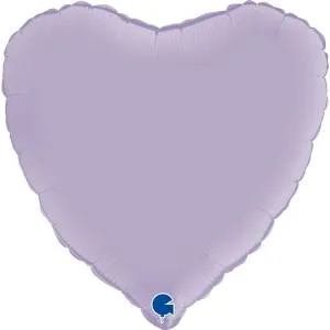 18" Сердце сатин Сиреневый (Grabo)/180000SL