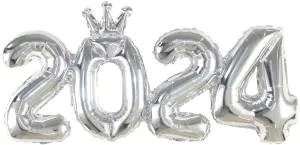Цифры комплект "2024" Серебро 17"/ Китай 2024S