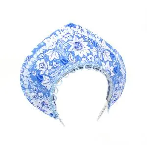 Кокошник "Узор" голубой / 1340 
