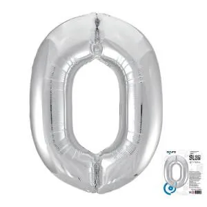Цифра 0 - 40" Slim Серебро (Россия) / 754603/1207-3821