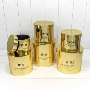 Коробка Цилиндр 17*14 см "THE ROSEMADAM" Золото