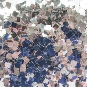 Конфетти фольга квадрат "Серебро" 1 см, металлик 100 гр./6015201