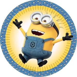 Тарелки бумажные"Миньоны" 23 см.,6 шт.