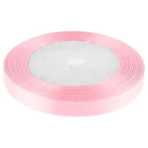 Лента атлас жемчужно-розовый 6 мм*22,85 м 