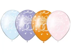 С Днем Свадьбы "Кольца", пастель 12" 1103-0698