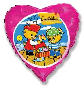 18" Медвежата пираты ( Flexmetall)/1202-0455