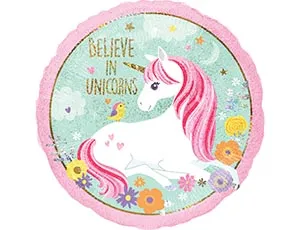 Шар 18" Единорог нежный голография (Анаграм) / 1202-2655