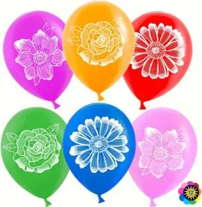 12" Цветы, ассорти лайт пастель (Малайзия) 50 шт /711471