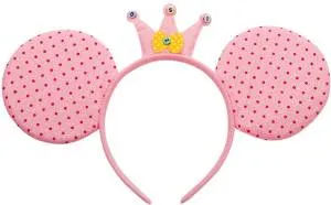 Ободок Мышка Принцесса, Розовый с блестками/6230403
