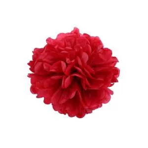 Помпон из бумаги 35 см. (красный) 