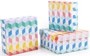 Коробка 19*19*10 см "Мозаика"геометрия ромбов