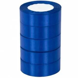 Лента атлас синий 25 мм*22,85 м /25040   4886219/88002059