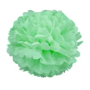 Помпон из бумаги 25 см (нежная мята)
