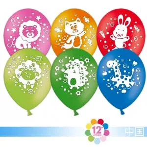 Зверята, ассорти пастель 12" (Китай) 