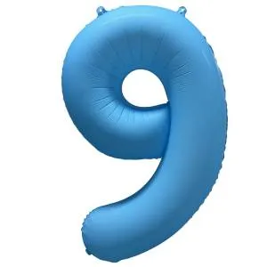 40" Цифра "9" Неон Blue / Китай 1207-6141