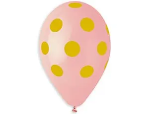 Горошек на розовом 12" пастель (Италия)