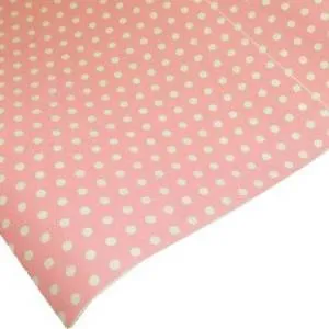 Крафт-бумага "Горох" белый на розовом 70 см*10 м.