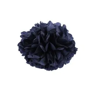 Помпон из бумаги 20 см (черный)