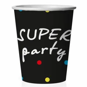 Стаканы "Друзья Super Party" черн. 250 мл 6 шт./ 77437