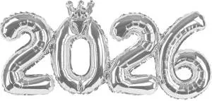 Цифры комплект "2026" Серебро 17"/ Китай 2026S