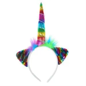 Карнавал ободок "Единорог" с пайетками / 3521456