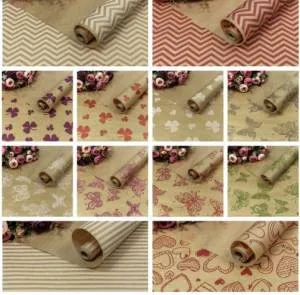 Бумага упак. 0,72*10 м. Крафт Верже (микс 9) / 1403/93