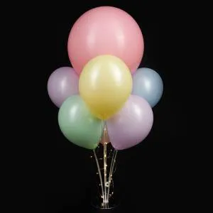 Стойка для шаров "Фонтан" 7 насадок, 0.7 м. с подсветкой, Теплый Белый (Китай) 6233871