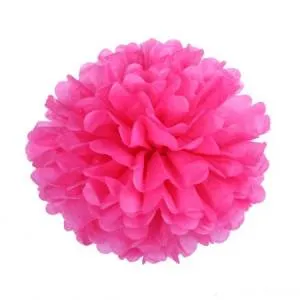Помпон из бумаги 25 см (фуксия)