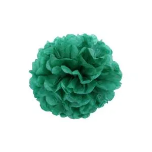 Помпон из бумаги 30 см (изумруд)