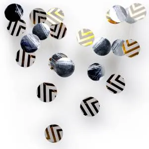 Гирлянда-подвеска "Круг белые зигзаги, золото" 220 см /521175