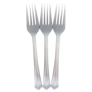 Вилки пластиковые Серебро 19 см, 10 шт / 6225027