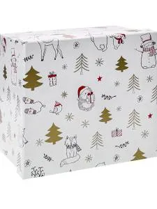 Коробка 19.5*19.5*11 см "Звери в лесу"