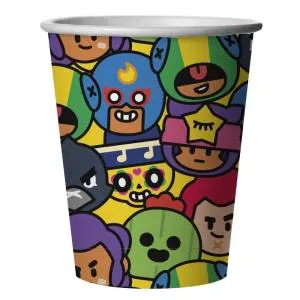 Стаканы Brawl Stars, Команда бойцов,  дизайн №2, 6шт 501505