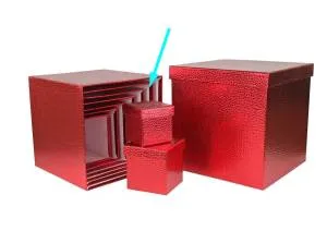 Коробка Текстура кожи красная 22,5*22,5*22,5