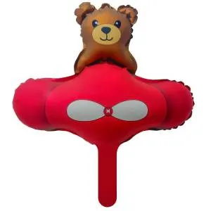 МИНИ Мишка в самолете красном (Китай)/1206-1649