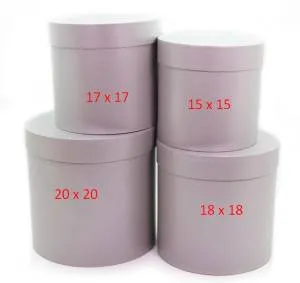 Коробка 20*20 см "Серебро перламутр" цилиндр