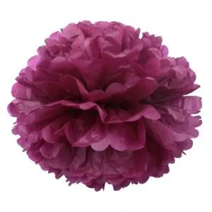 Помпон из бумаги 16 см. (марсала)