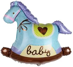 Лошадка-качалка Голубой (Китай)