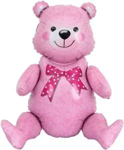 Мишка сидячий розовый (Китай) 22"/15536