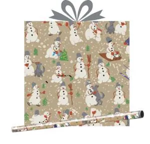 Бумага-крафт Снежные будни 0,7*1 м. (1 лист в рул)/КБ-4806