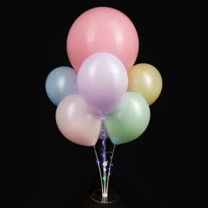 Стойка для шаров "Фонтан" 7 насадок, 0.7 м. с подсветкой, Разноцветный (Китай) ВТ009-new